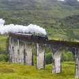 the jacobite steam train, glenfinnan viaduct, scotland