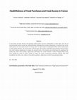 Research paper thumbnail of Healthfulness of Food Purchases and Food Access in France