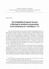 Research paper thumbnail of The intelligibility of Aquinas’ account of marriage as remedium concupiscentiae in his commentary on 1 Corinthians 7, 1-9