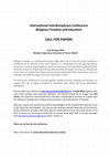 Research paper thumbnail of Cfp - International Conference "Religious Freedom and Education" (Toruń, 9-10 October, 2020)