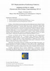 Research paper thumbnail of Cfp: XIV Międzynarodowa Konferencja Naukowa: "Sanktuaria na drodze św. Jakuba Podsumowanie Roku Świętego Compostelańskiego 2021-22", Głogów 22 kwietnia 2023 r.