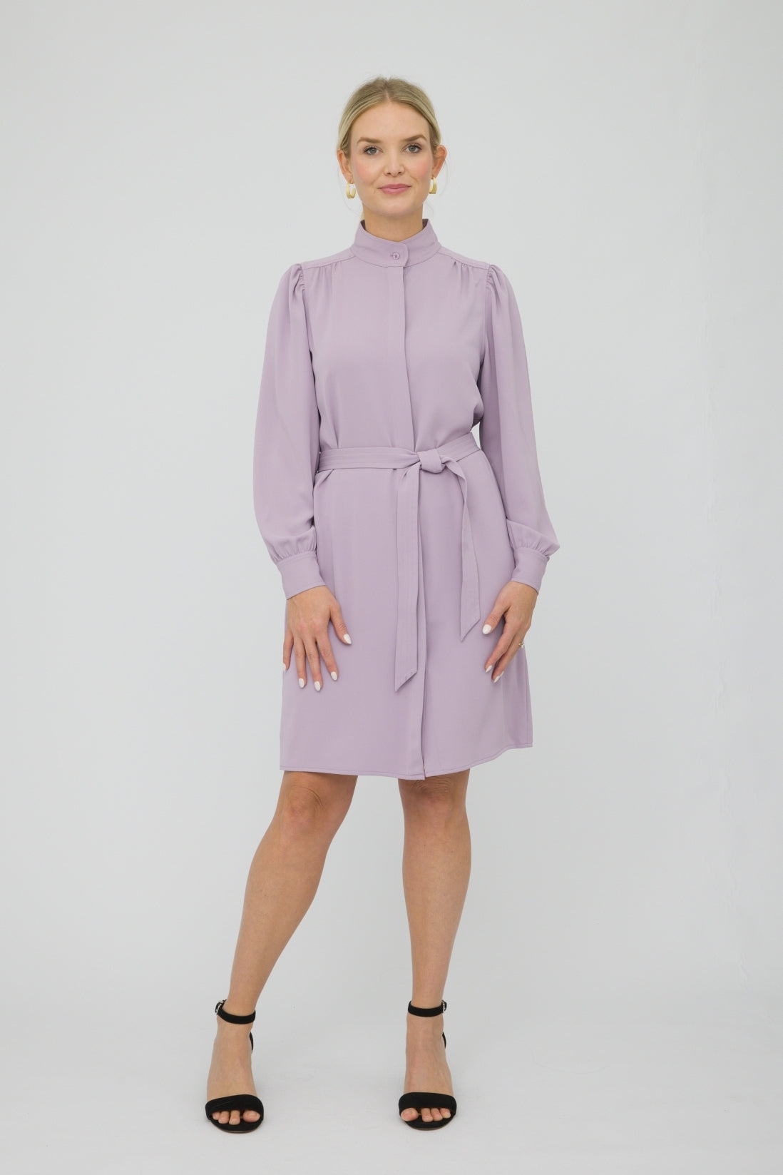 38" Mandarin Shirtdress with Belt