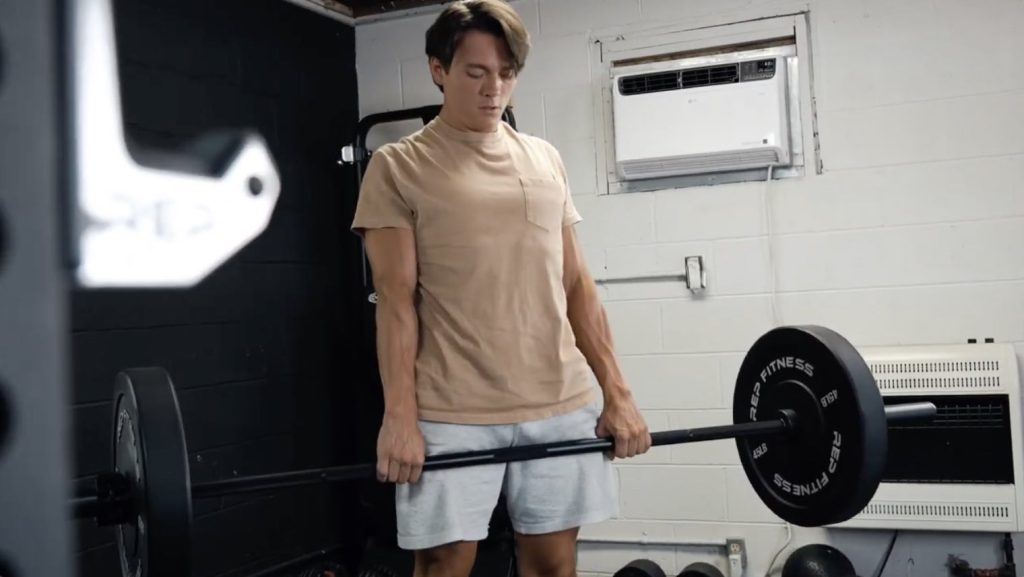 Jake deadlifting with the REP Fitness Double Black Diamond Power Bar