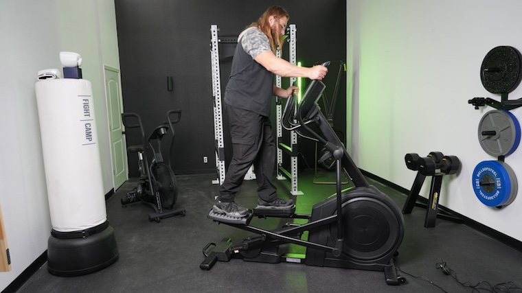 A person using the NordicTrack AirGlide 14i elliptical.