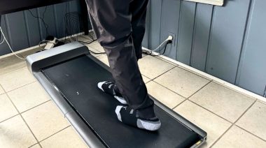 a person walking on a WalkingPad