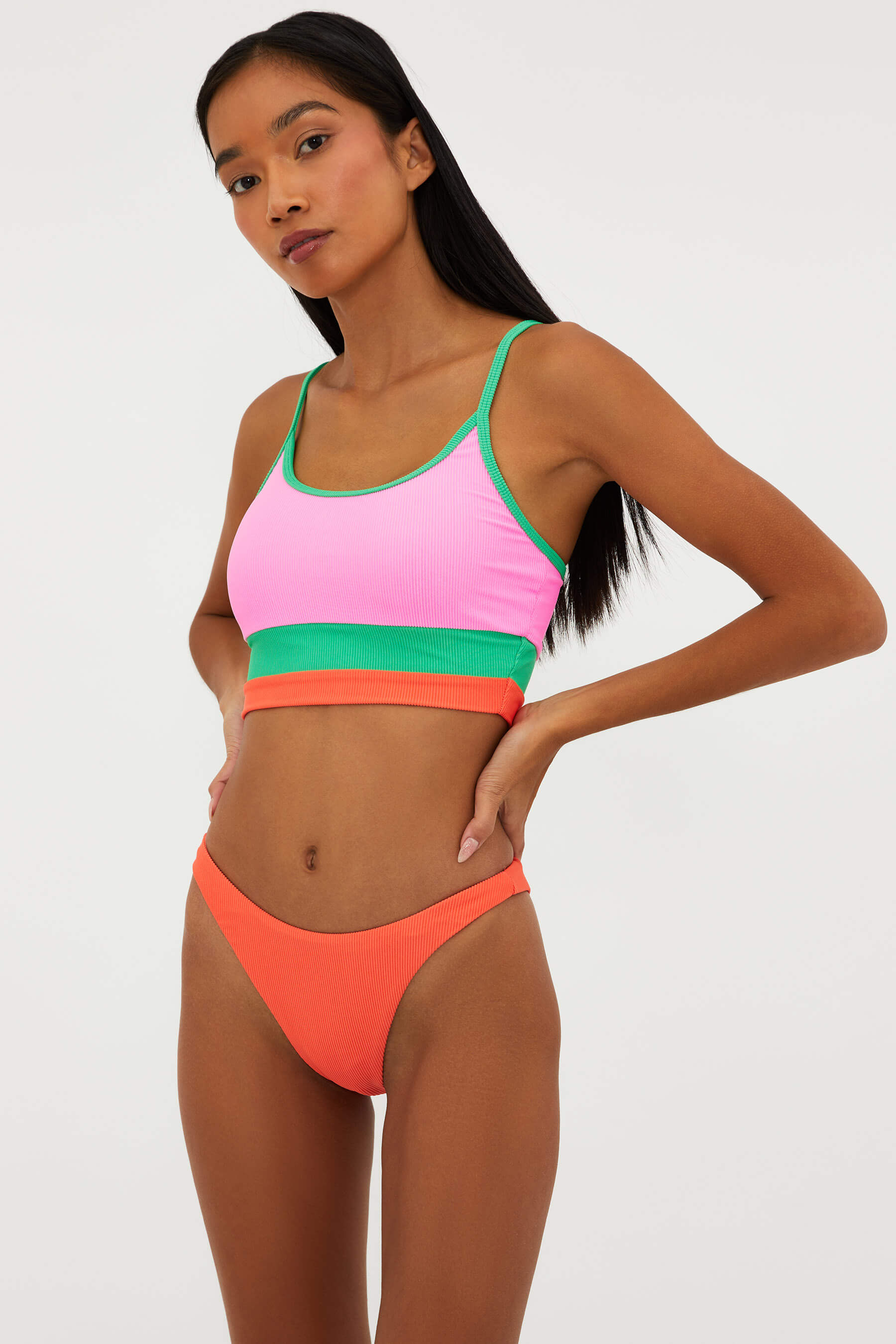 Eva Top Coral Beach Colorblock