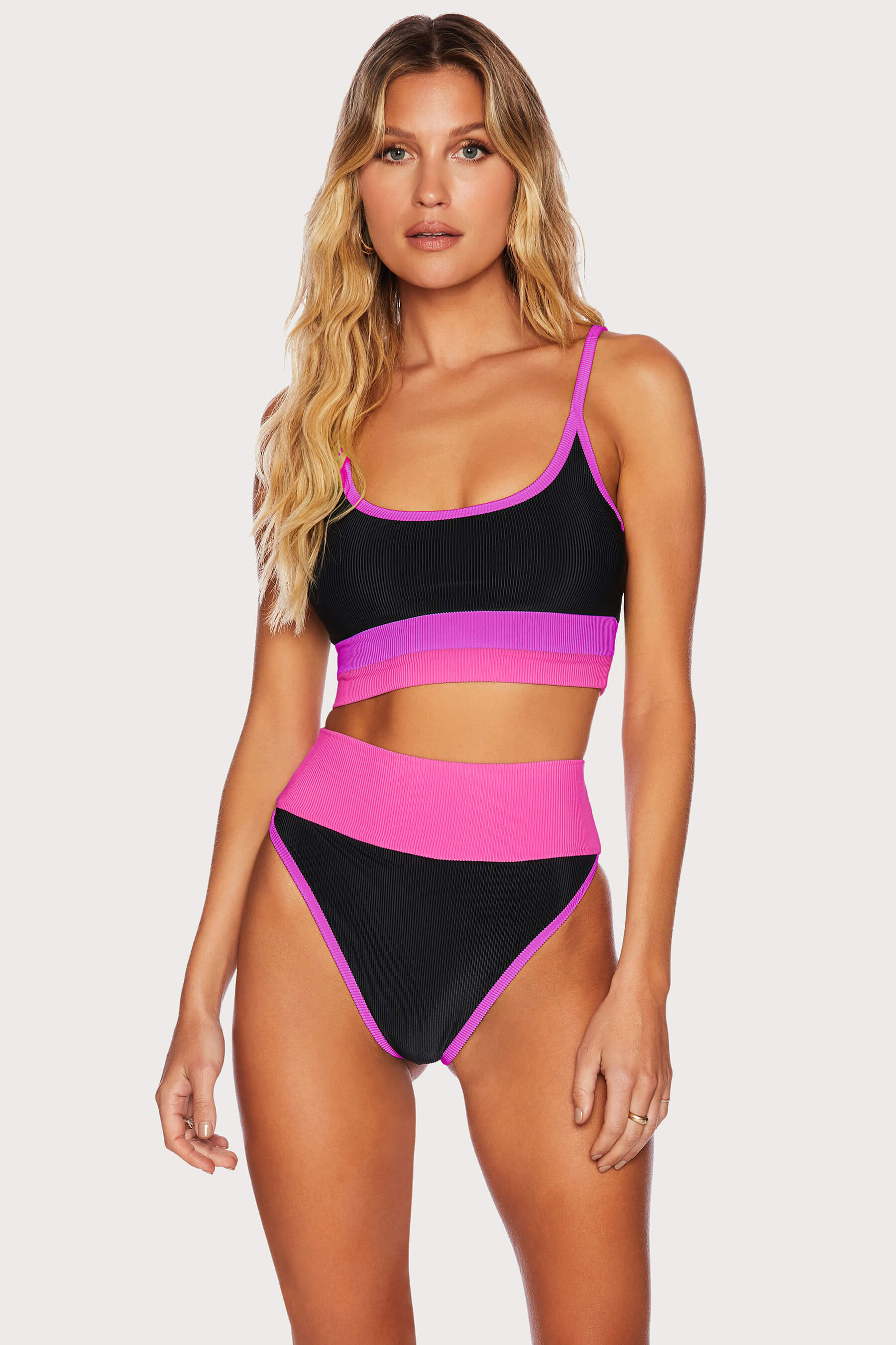 Eva Top Vivid Violet Colorblock