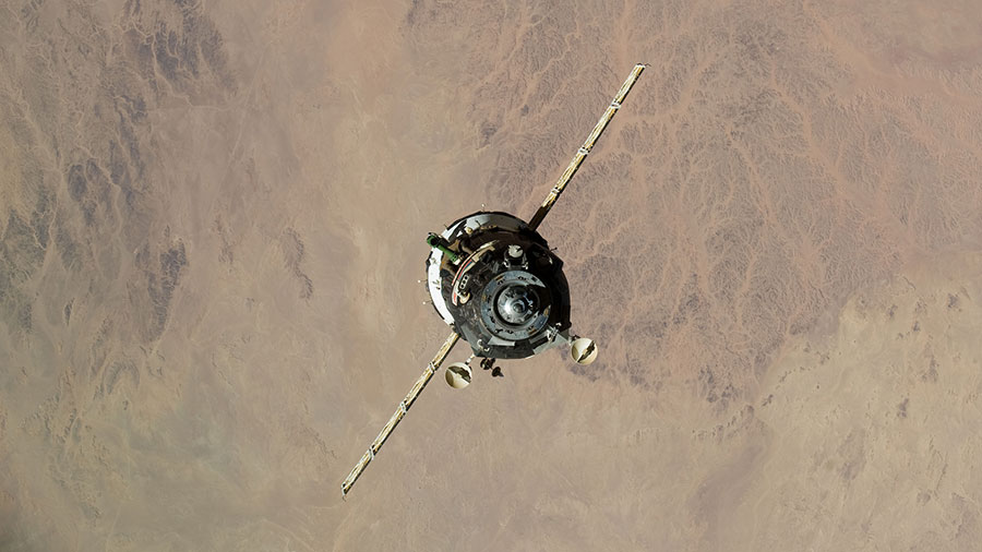 Soyuz Spacecraft Relocates