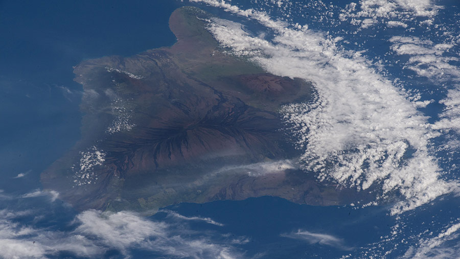 The ash plume from the Kilauea volcano