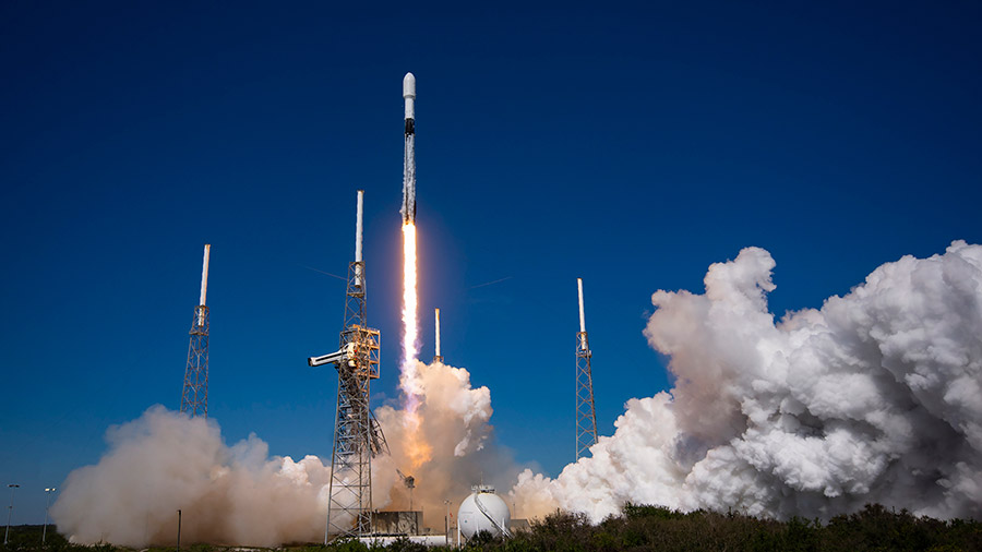 Northrop Grumman’s Cygnus cargo craft launches from Space Launch Complex 40 at Cape Canaveral Space Force Station in Florida atop a SpaceX Falcon 9 rocket. Credit: SpaceX