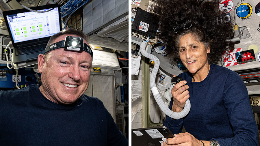 NASA astronauts Butch Wilmore and Suni Williams, Boeing Crew Flight Test Commander and Pilot respectively, conduct a variety of research and maintenance activities aboard the space station.