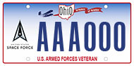 U.S. Space Force veteran plate