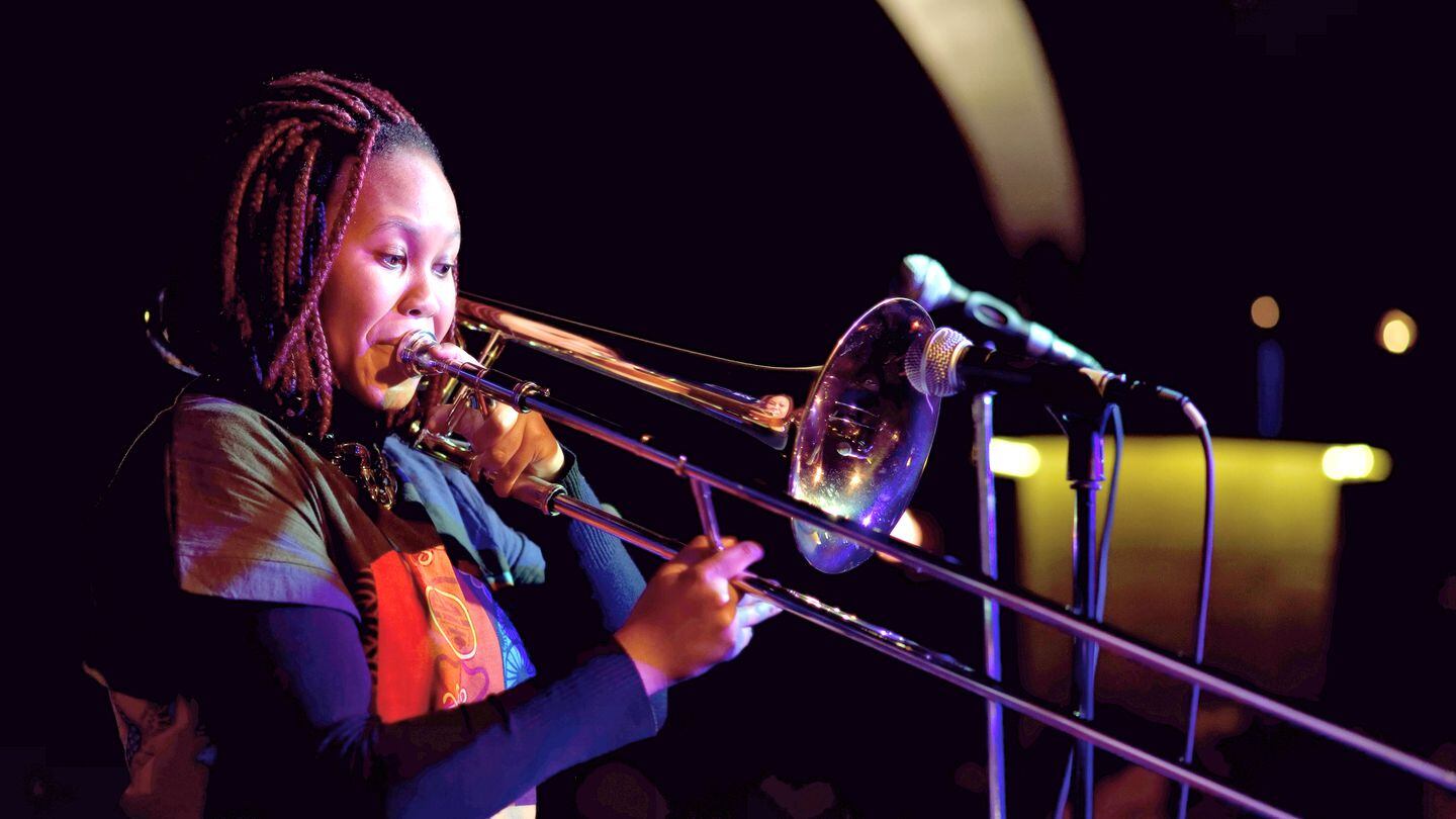 Siya Charles, a trombonist, composer, and arranger from Cape Town, South Africa, will perform at the Jamestown Arts Center with her quartet on Saturday, hosted by Newport Live.