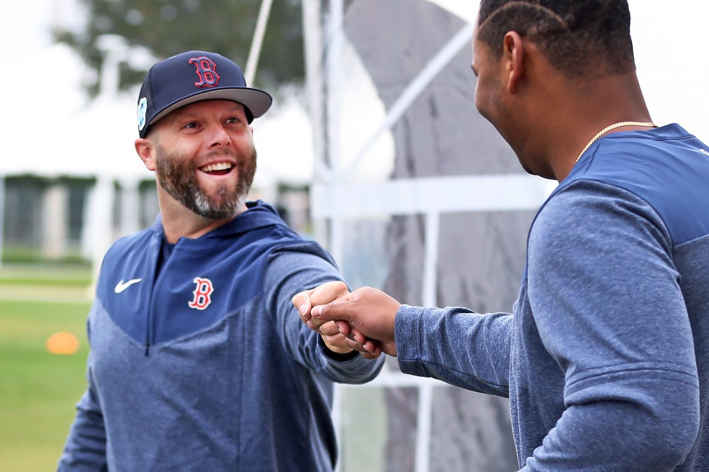 Dustin Pedroia has stayed involved with his former team, and he made an appearance at Fenway South this spring.