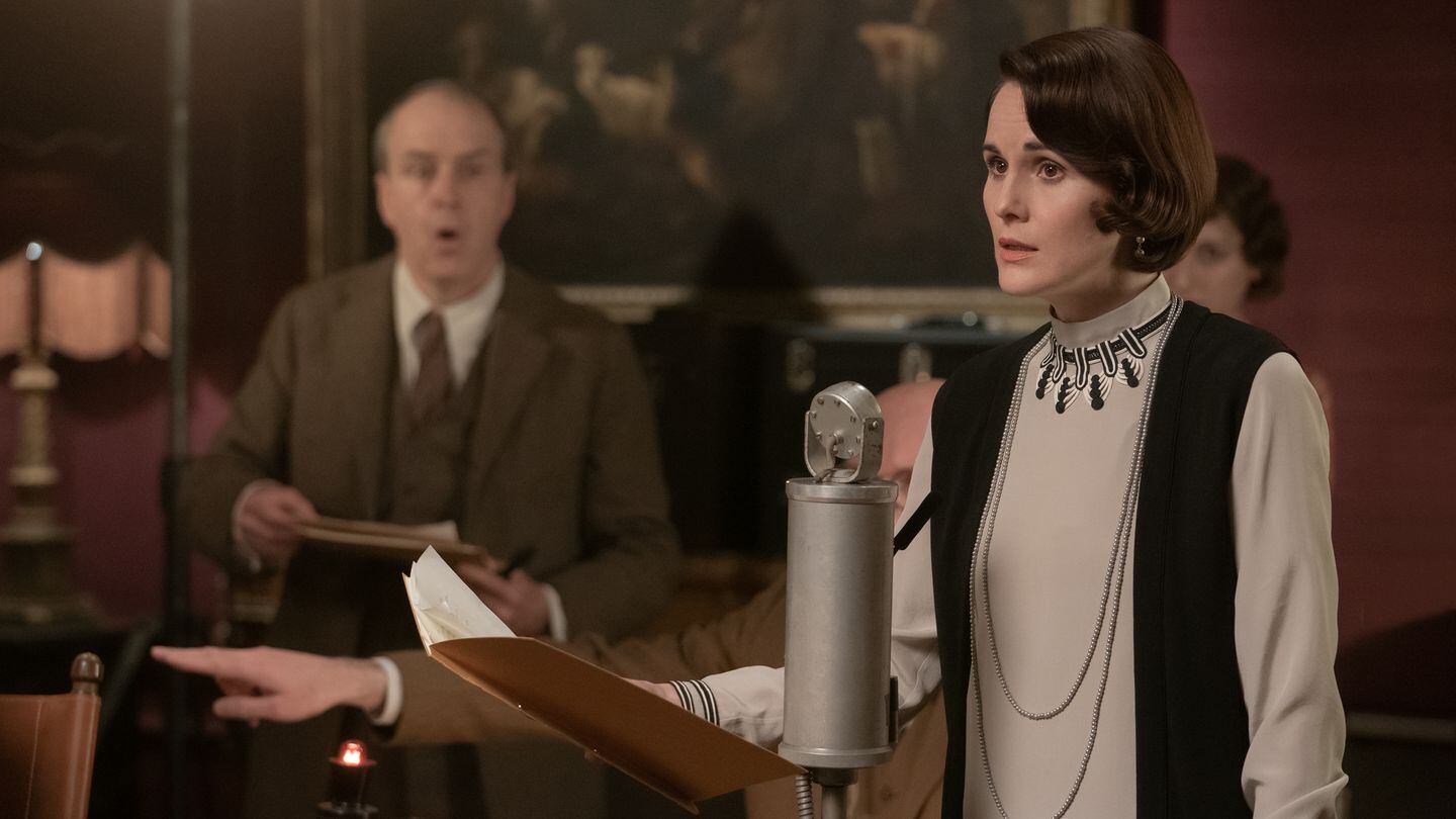 Kevin Doyle and Michelle Dockery in "Downton Abbey: A New Era," which came out in 2022.