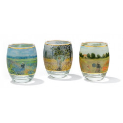 Set de 3 porte-bougies avec motifs de Claude Monet