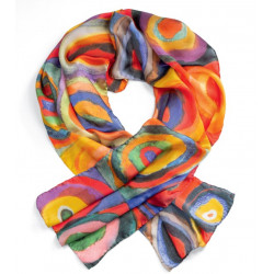 Foulard en soie "Étude de couleurs, carrés"