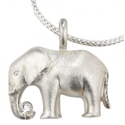 Collier "Lucky Elephant", Christiane Wendt, version argentée