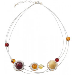 Collier d'ambre "Soleil, Lune et Étoiles"