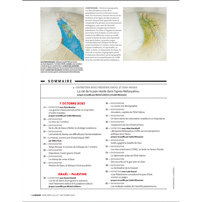 40 cartes pour comprendre le conflit Israël - Palestine (version numérique)