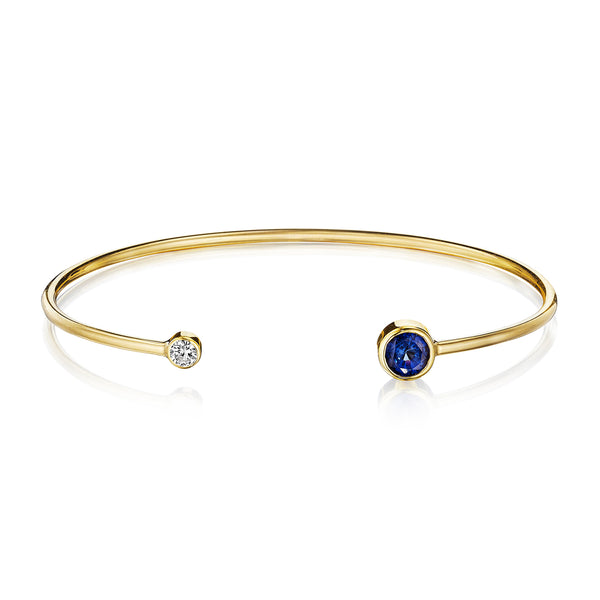 Aura Sapphire & Diamond Bangle