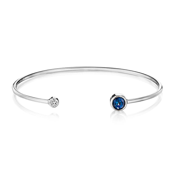 Aura Sapphire & Diamond Bangle