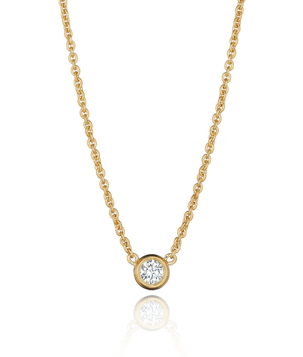 Aura Solitaire Diamond Necklace