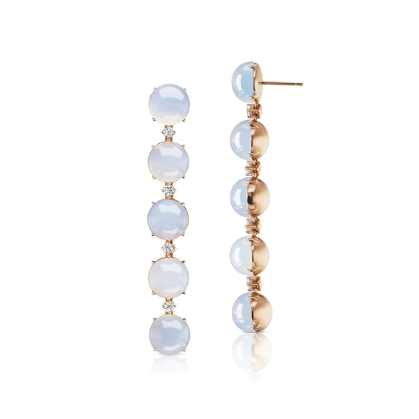 Confetti Chalcedony Drop Earrings