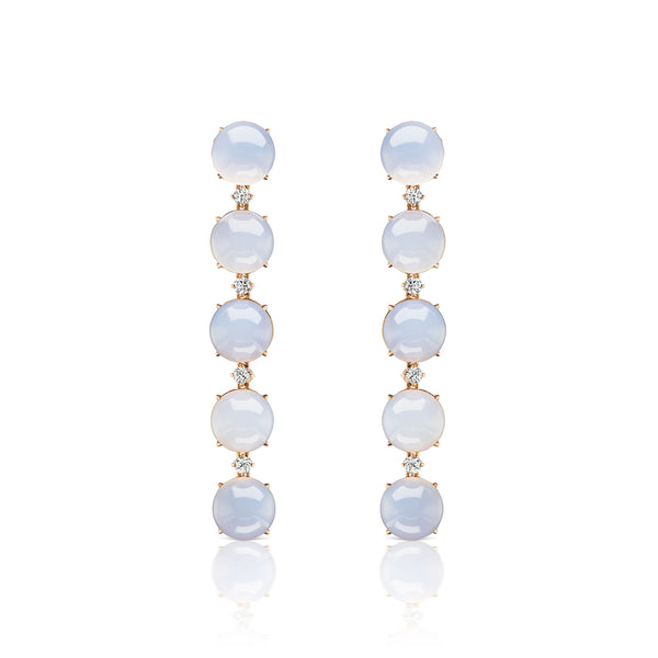 Confetti Chalcedony Drop Earrings