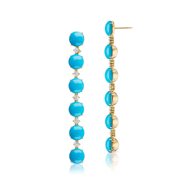 Confetti Turquoise Drop Earrings