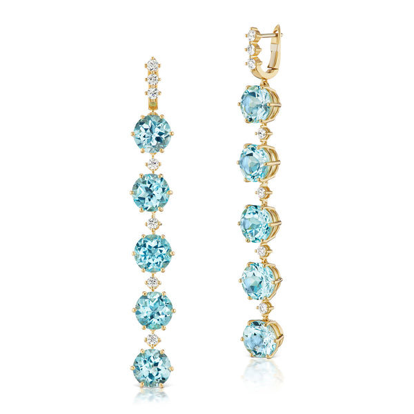 Cascade Sky Blue Topaz Earrings