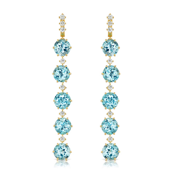 Cascade Sky Blue Topaz Earrings