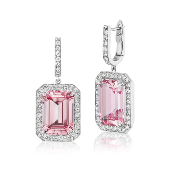 Constellation Pink Topaz & Diamond Earrings