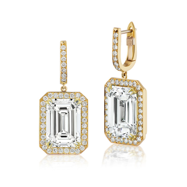 Constellation White Topaz & Diamond Earrings