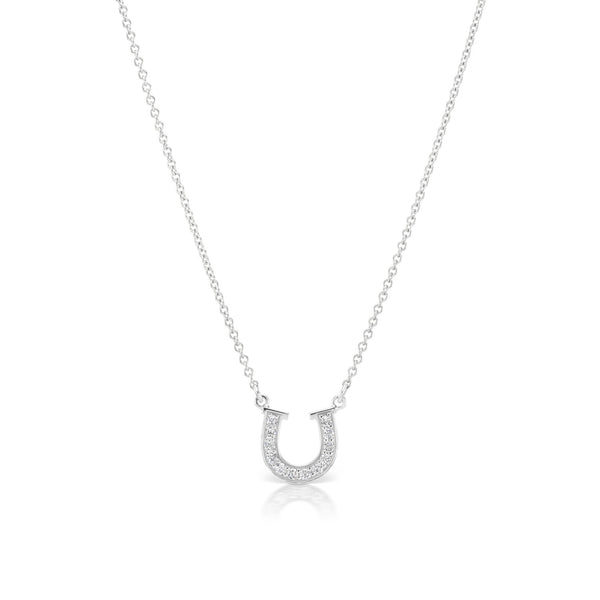 Lucky Diamond Horseshoe Necklace