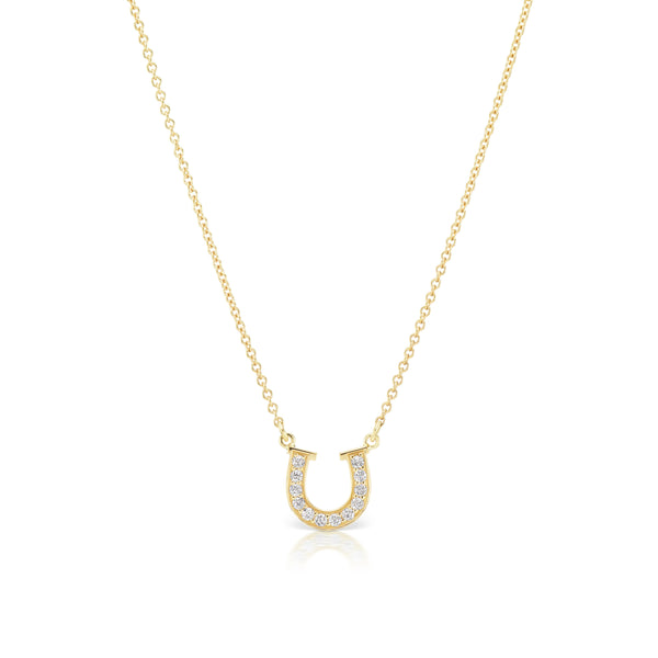 Lucky Diamond Horseshoe Necklace