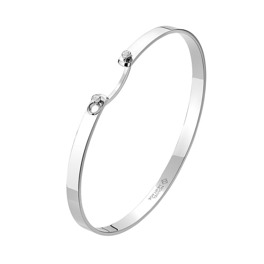 Monday Morning Mood Bangle - White Gold