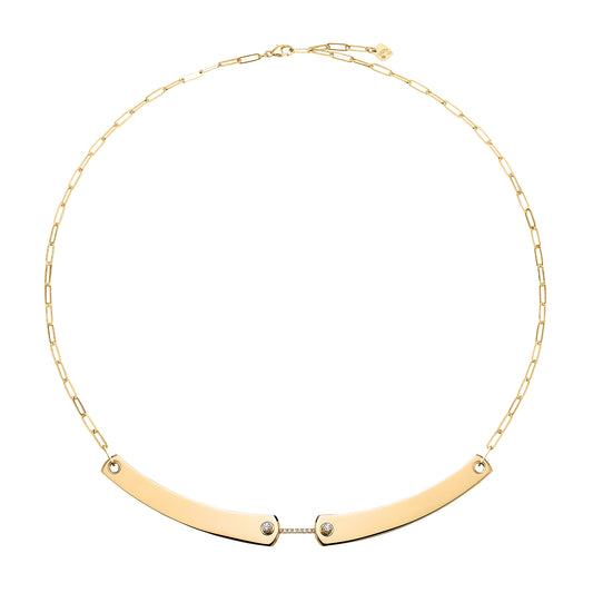 Business Meeting Mood Necklace - Yellow Gold - Main Img