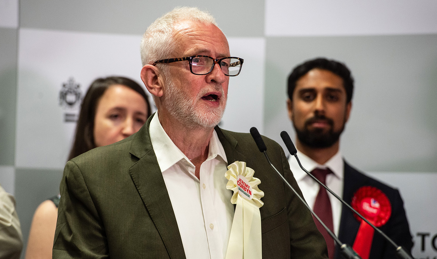 Jeremy Corbyn speaks following his election victory in Islington, England - 5 July 2024