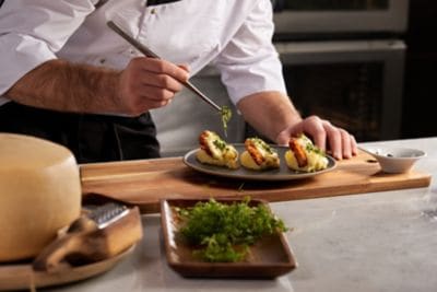 Chef Plating Food