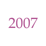 the numeral, 2007, to represent the year, in purple