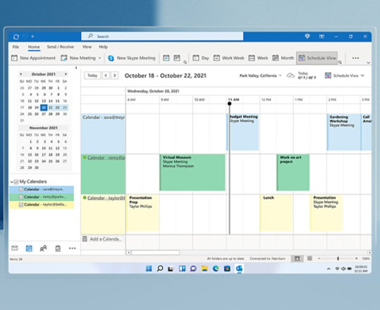 Microsoft Outlook kalendārs