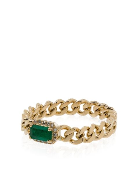 SHAY 18kt yellow gold emerald diamond ring