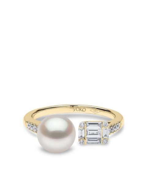 Yoko London 18kt yellow gold Starlight pearl and diamond ring