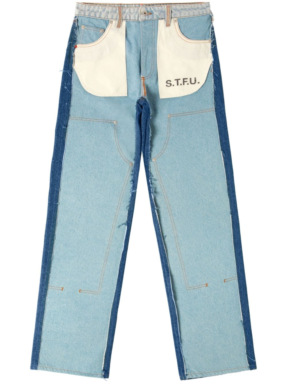 Image 1 of Heron Preston mid-rise panelled jeans