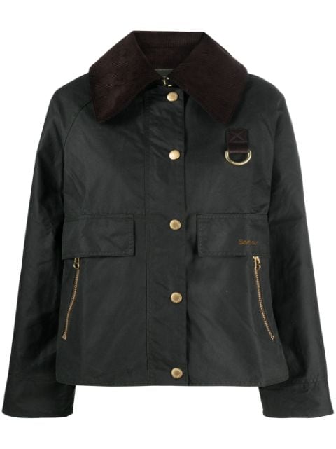 Barbour Oversized-Jacke mit Logo