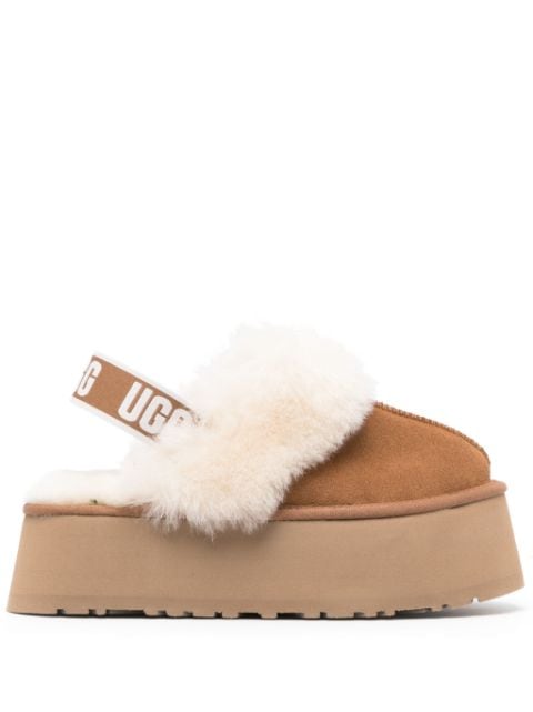 UGG Funkette 60mm suede slingback slippers