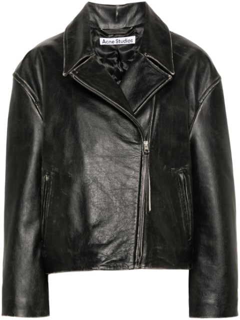 Acne Studios distressed-effect biker jacket