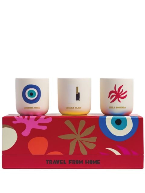 Assouline Set di 3 candele profumate Travel Set From Home