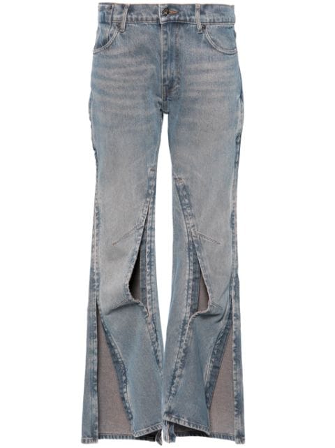 Y/Project Hook and Eye low-rise flared jeans